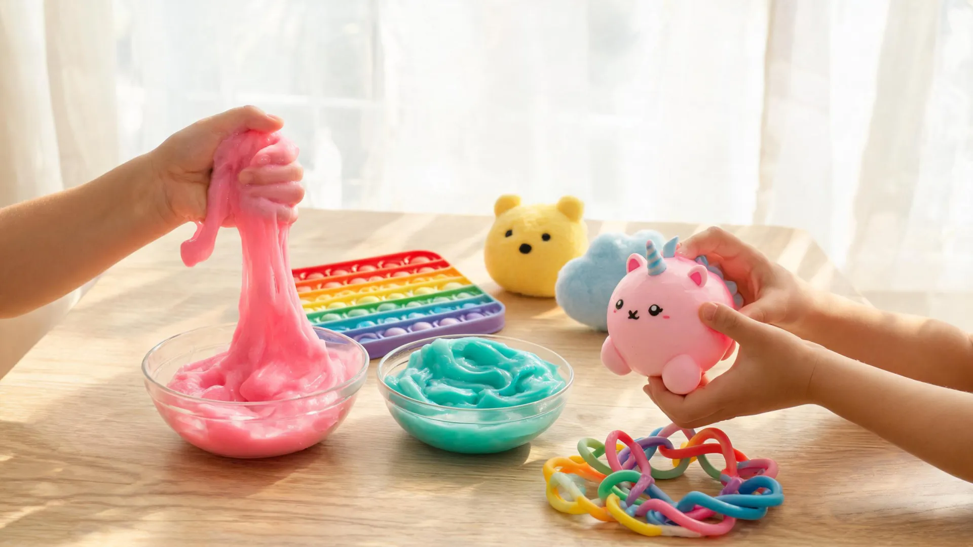 Colorful Orbeez sensory play table