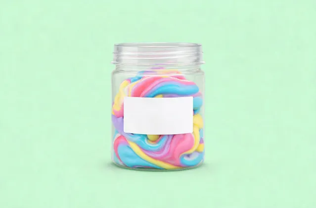 Reusable container for slime play